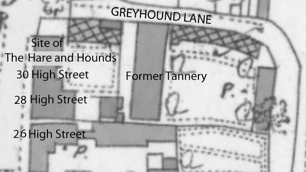 Plan of former Greyhound and adjacent buildings